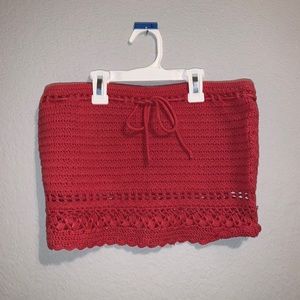 WOMENS AMERICAN EAGLE CROCHET CROP TOP